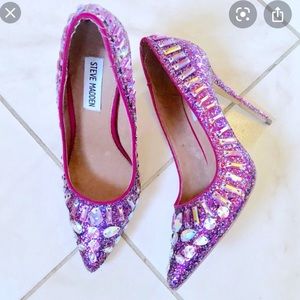 Steve Madden Galaxxie glitter and rhinestone pumps
